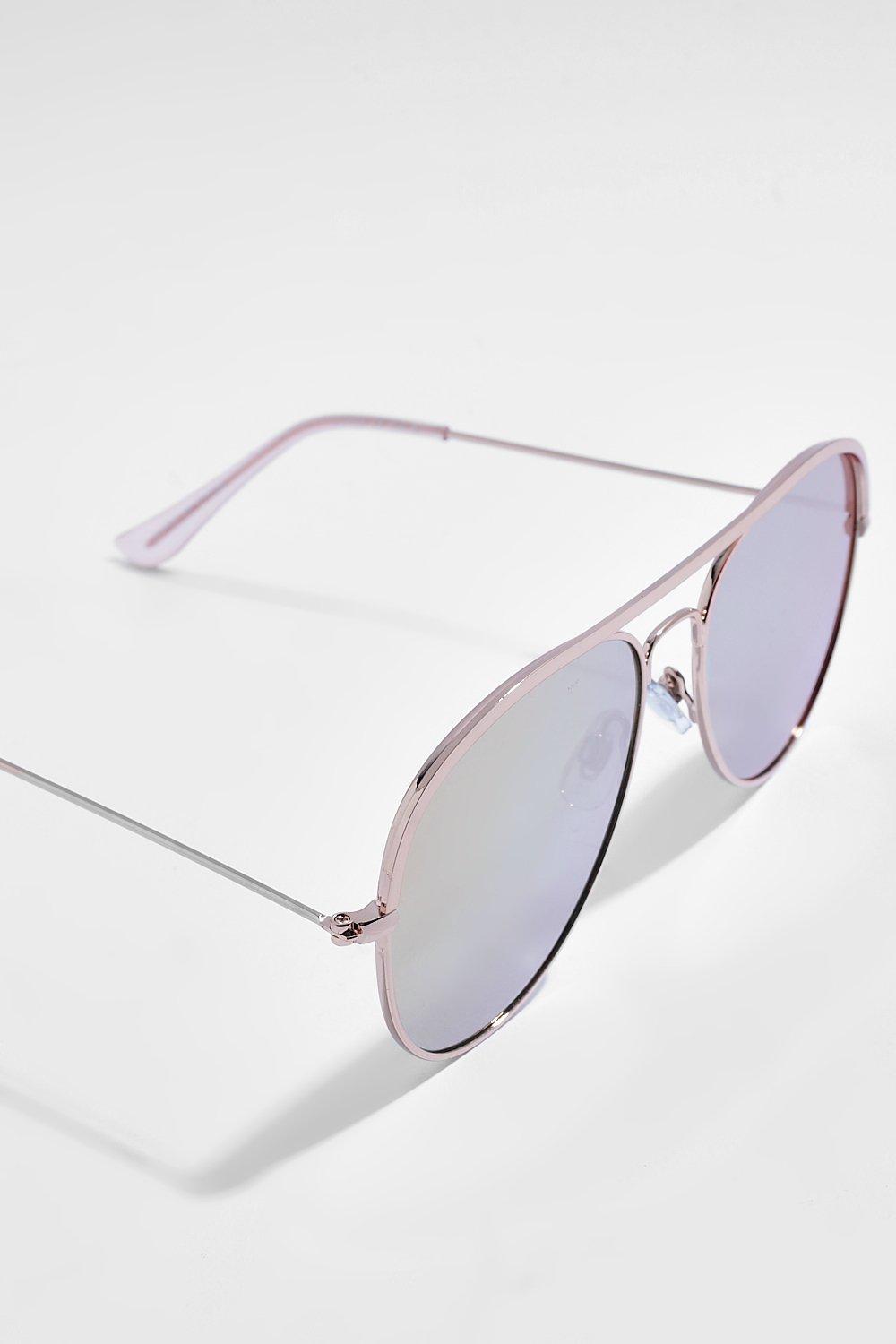 Rose Gold Lens Aviator Sunglasses